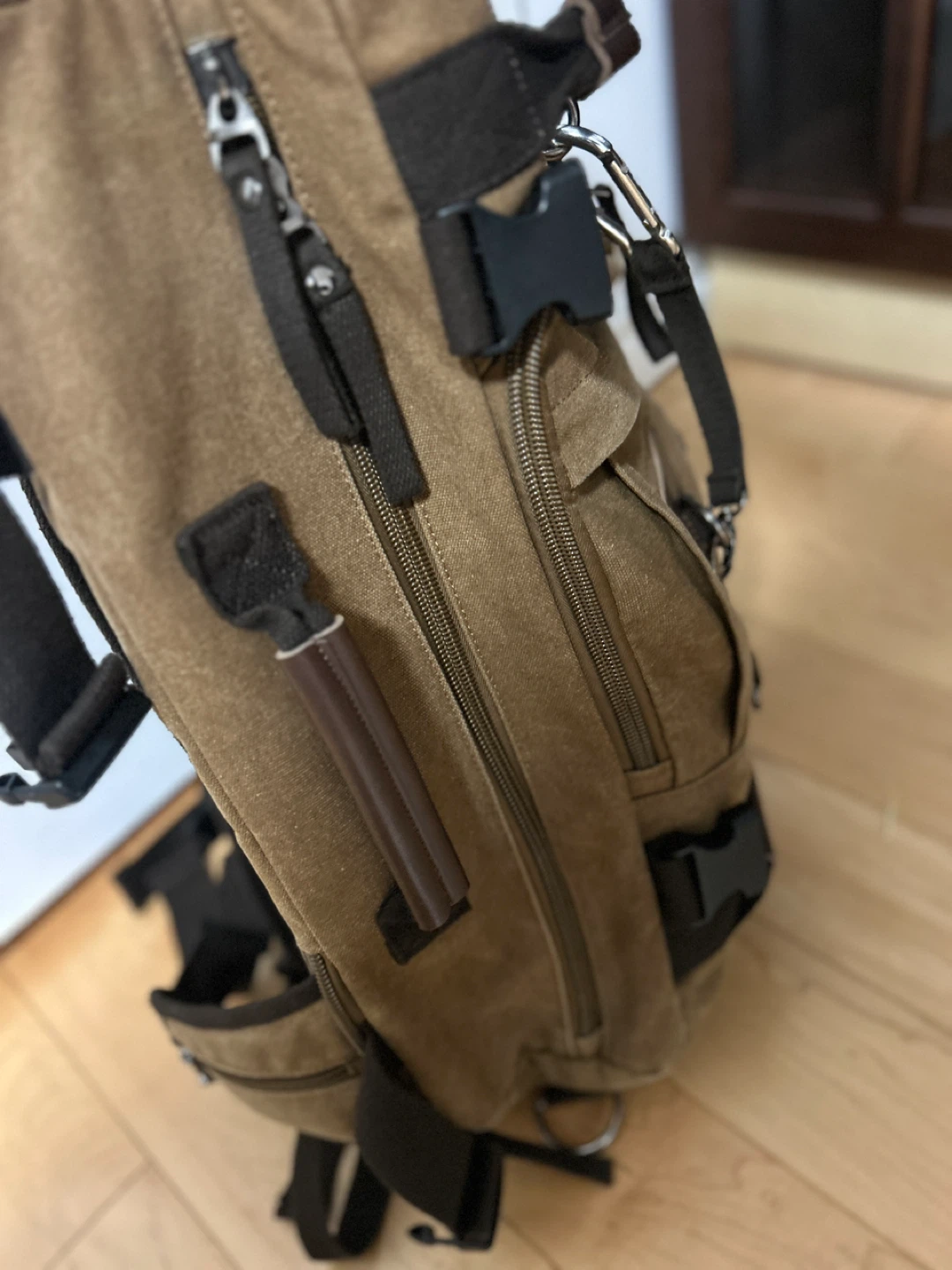 Canvas Backpack - Brown - photo 4