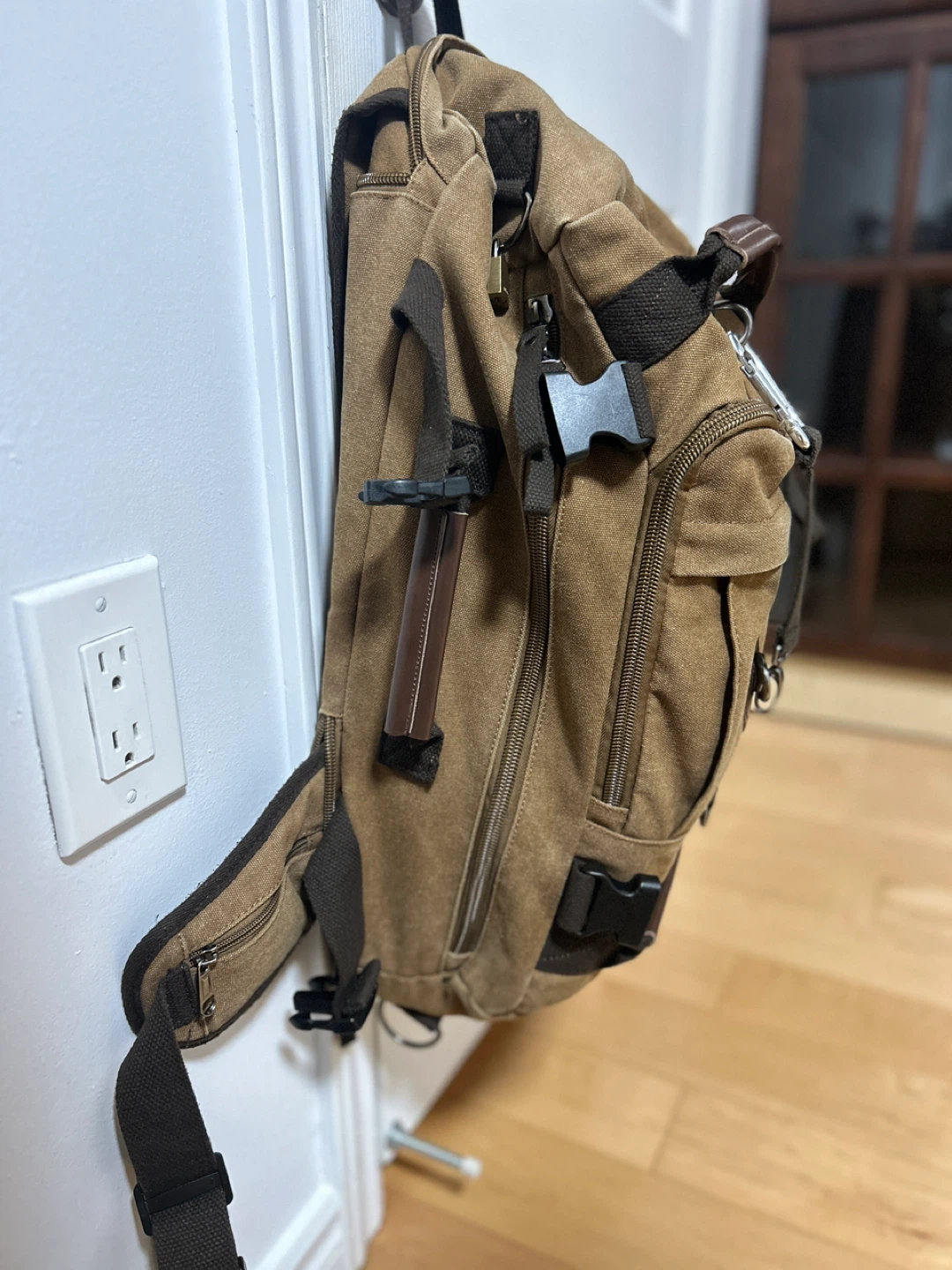 Canvas Backpack - Brown - photo 3