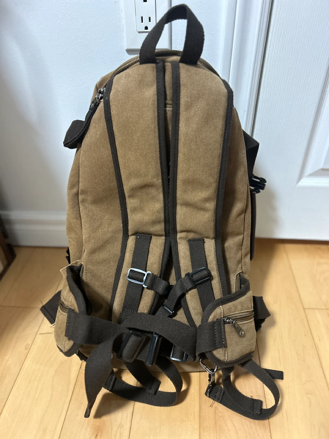Canvas Backpack - Brown - photo 2