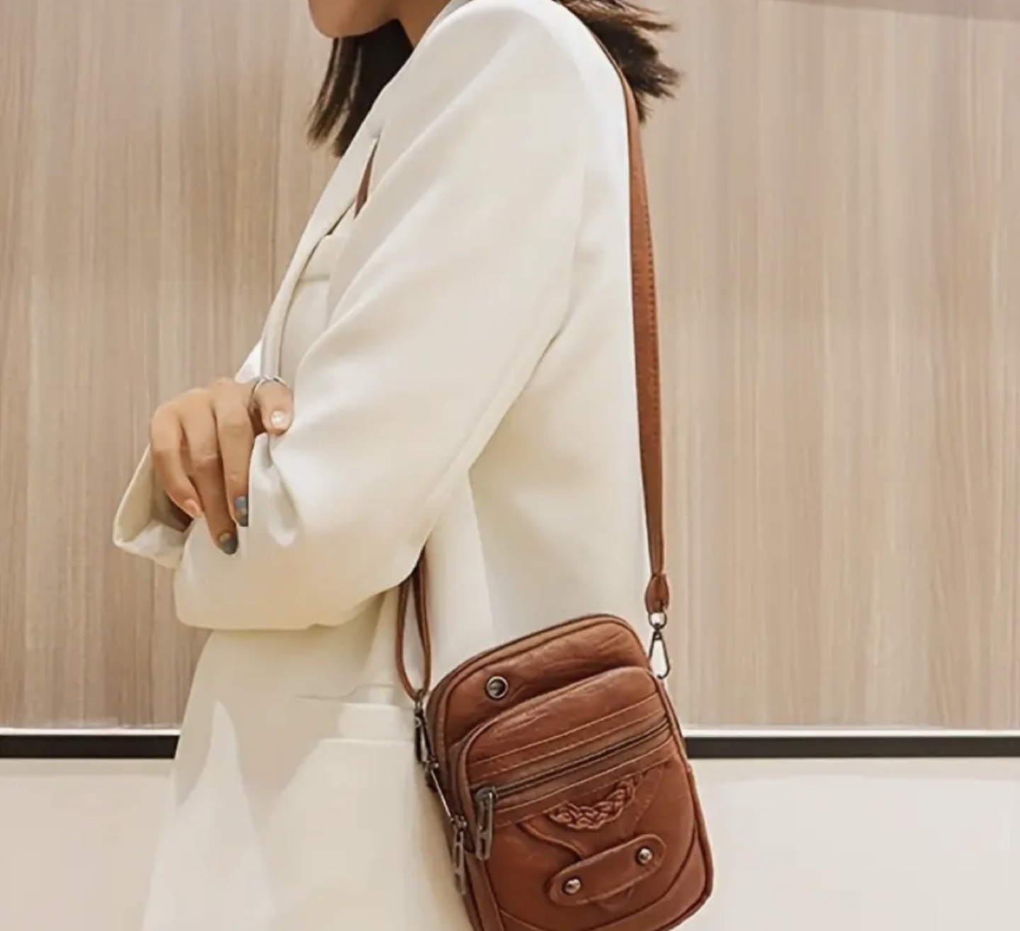 Brand New-Brown Small Crossbody Bag - photo 3