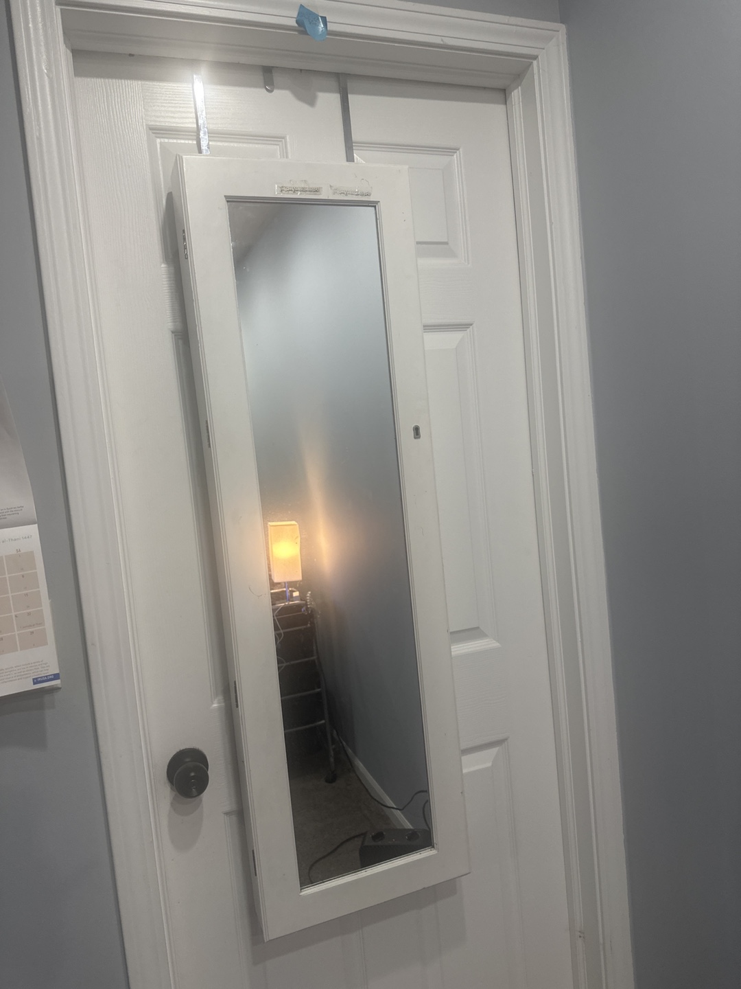White Over-the-Door Jewelry Armoire