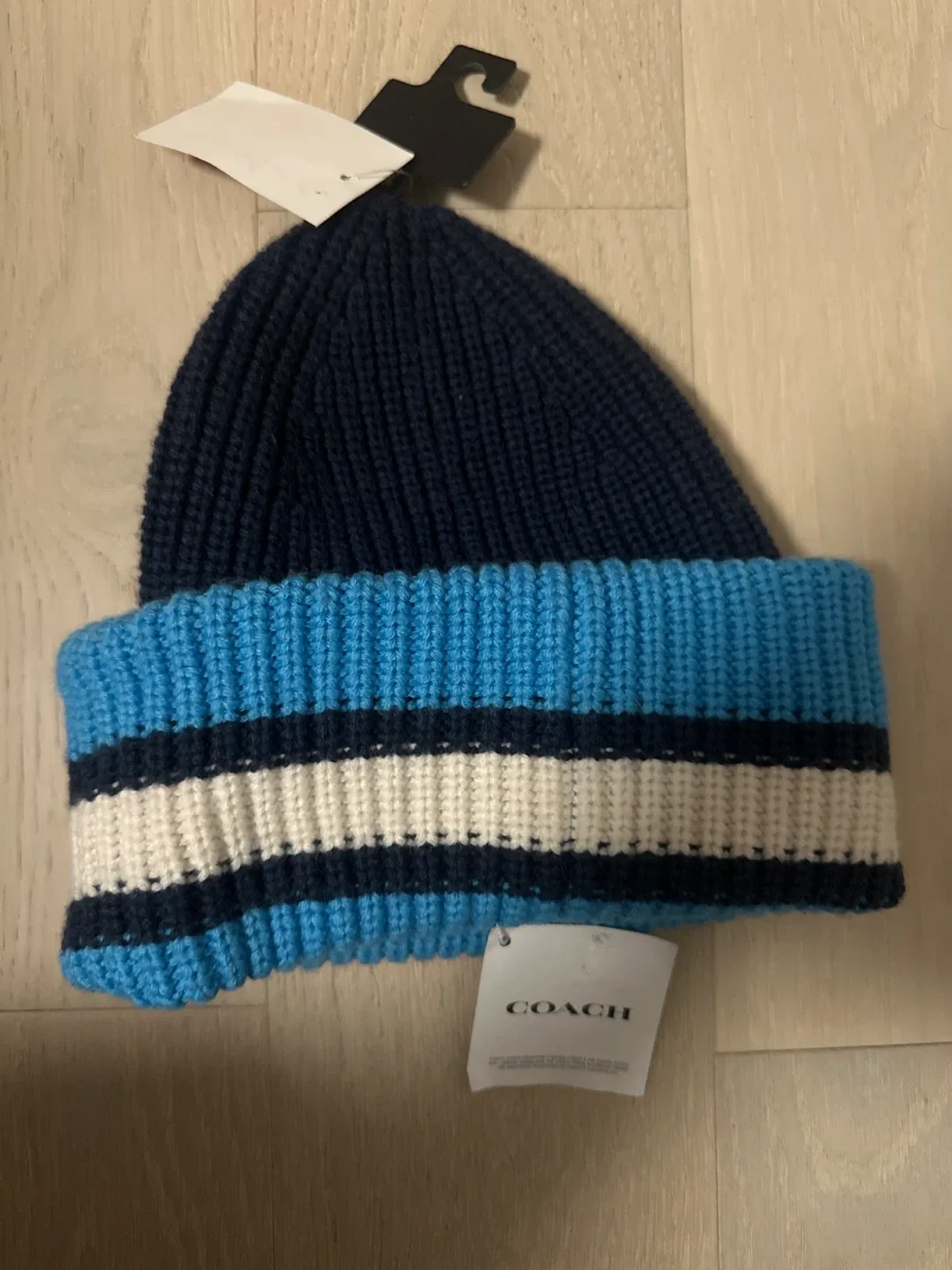 New Coach Varsity Stripe Patch Beanie image indicator(3)