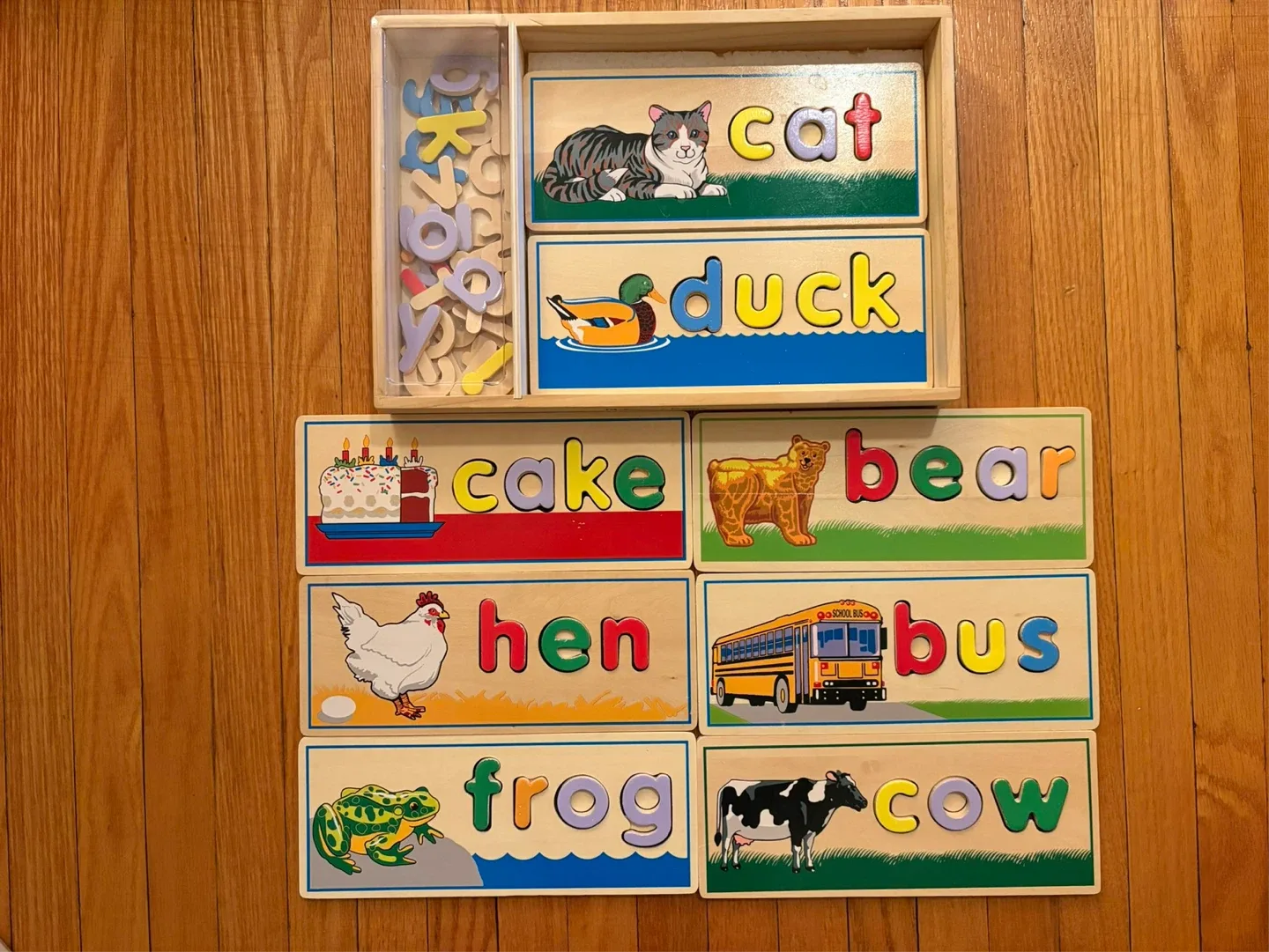 Melissa & Doug Wooden See & Spell Learning Puzzle
