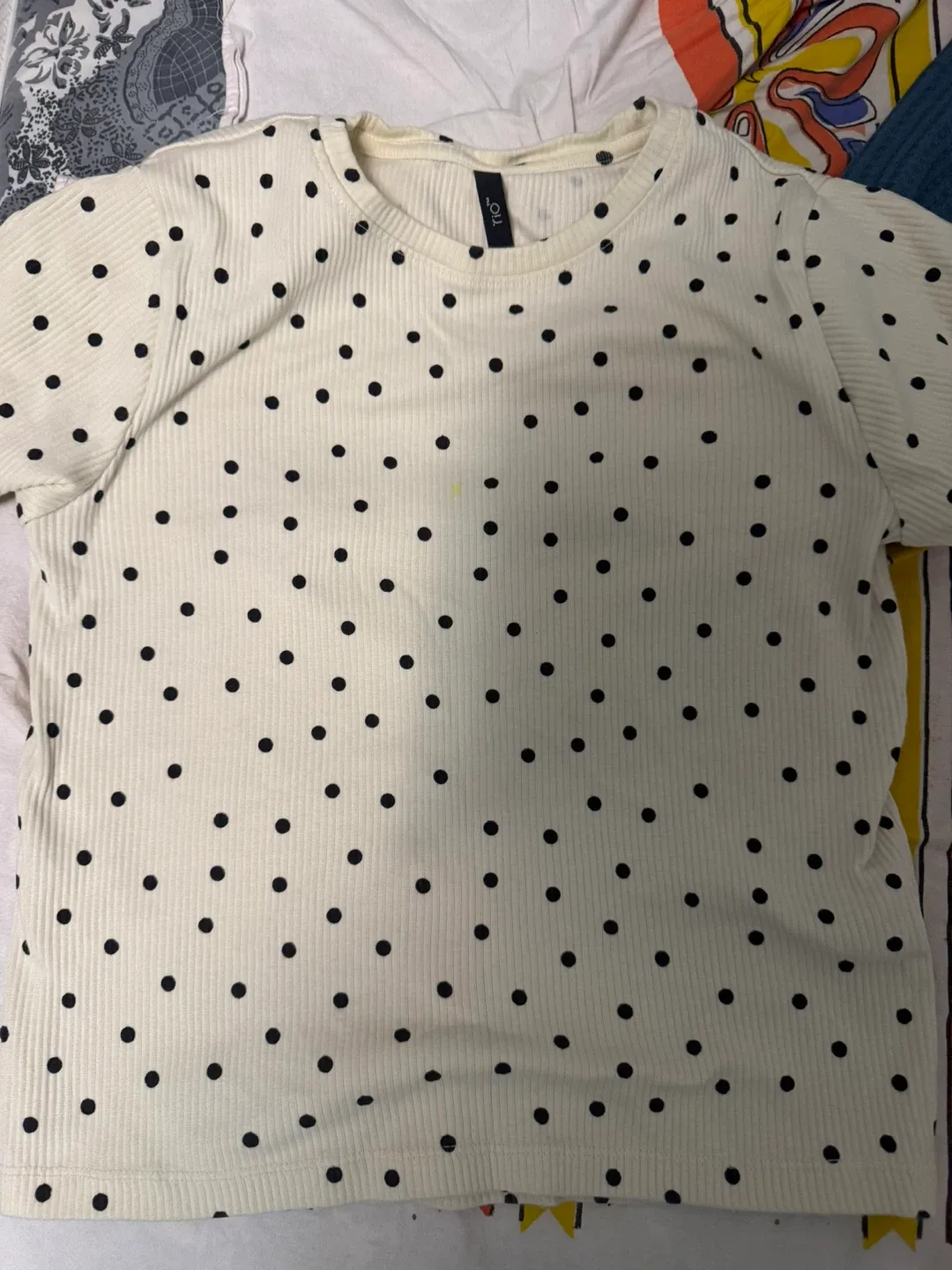 Tio Cream Polka Dot Top - Small