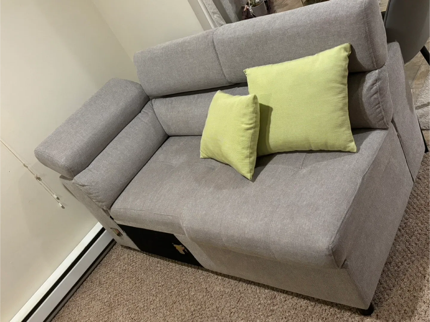 Grey Sectional Sofa with Pull-Out Bed image indicator(2)