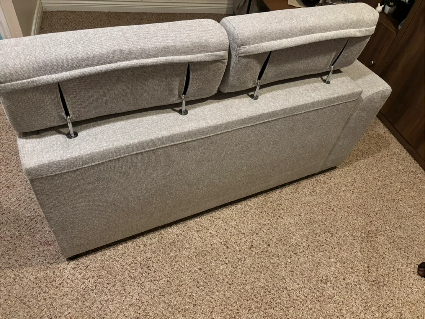 Grey Sectional Sofa with Pull-Out Bed image indicator(8)