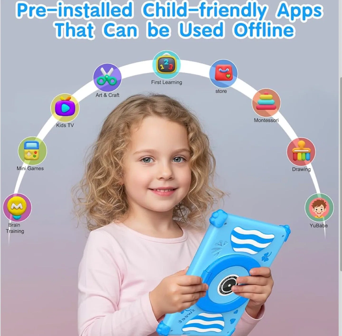 Kids Tablet 7” Android 15, 2.4G+5G WiFi6, Penta Core 6GB RAM image indicator(4)