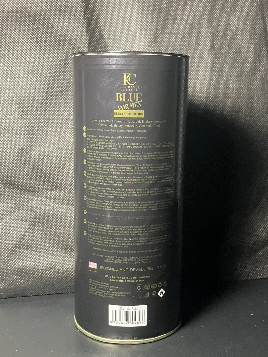 FC Fragrance Couture Blue For Men Ultra Noir Edition image indicator(2)