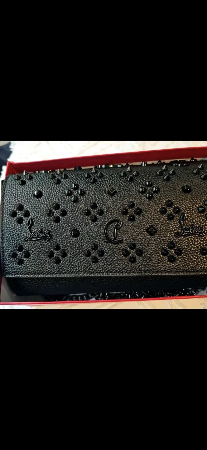 Louboutin Black Leather Wallet on Chain image indicator(2)