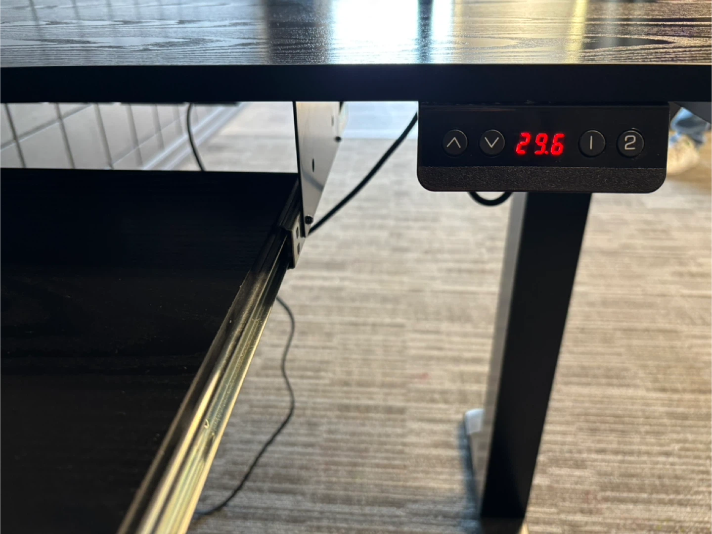 Black Adjustable Standing Desk & Office  Chair - photo 2