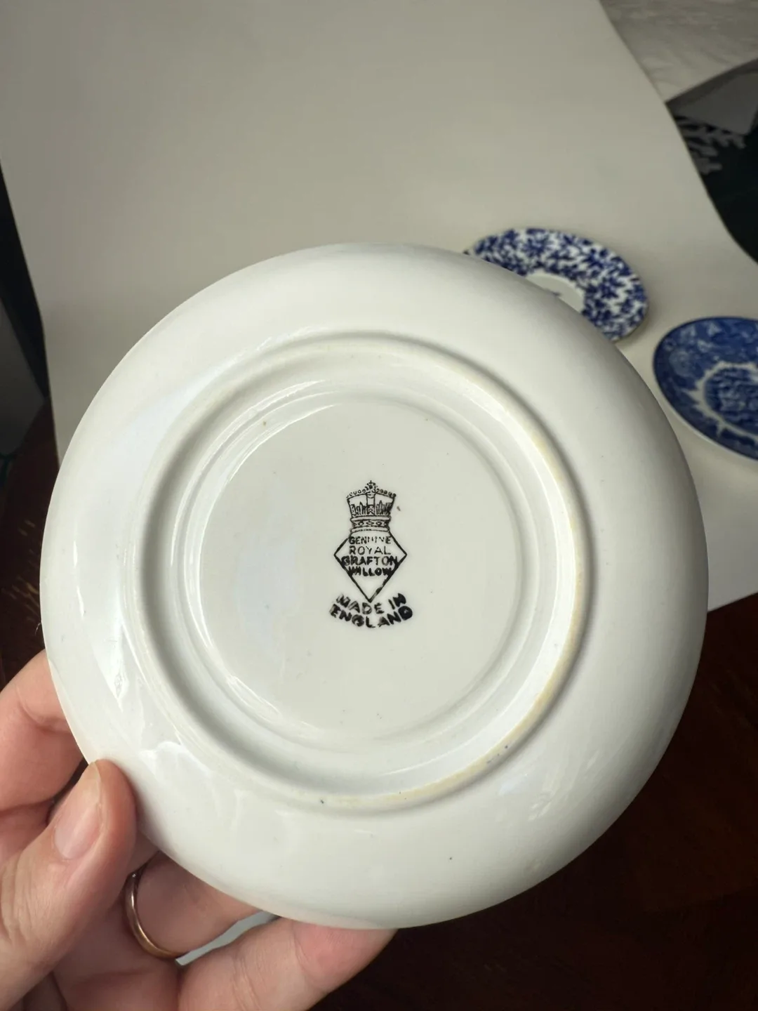 Assorted blue & white vintage small plates image indicator(7)