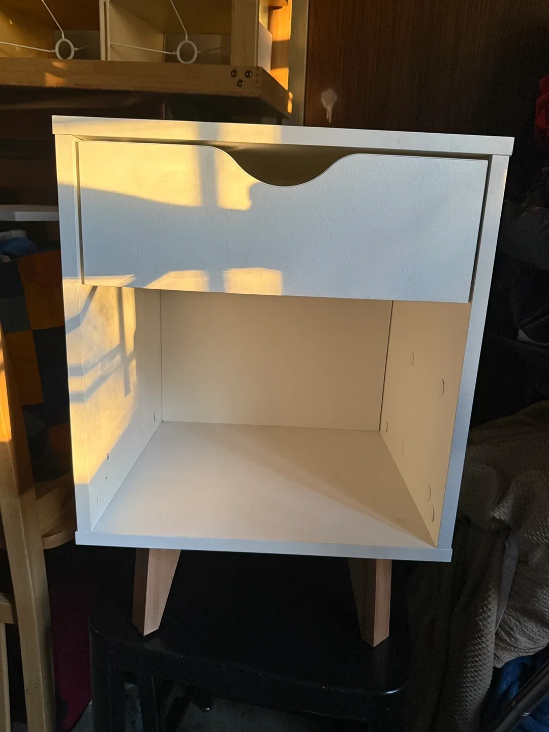 White Bedside Table with Drawer #Cleanout