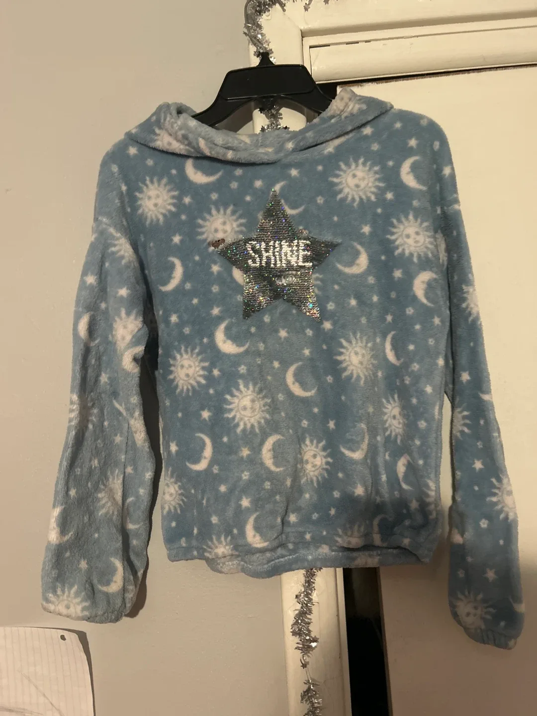 Blue Shine L(14) Girls' Hoodie