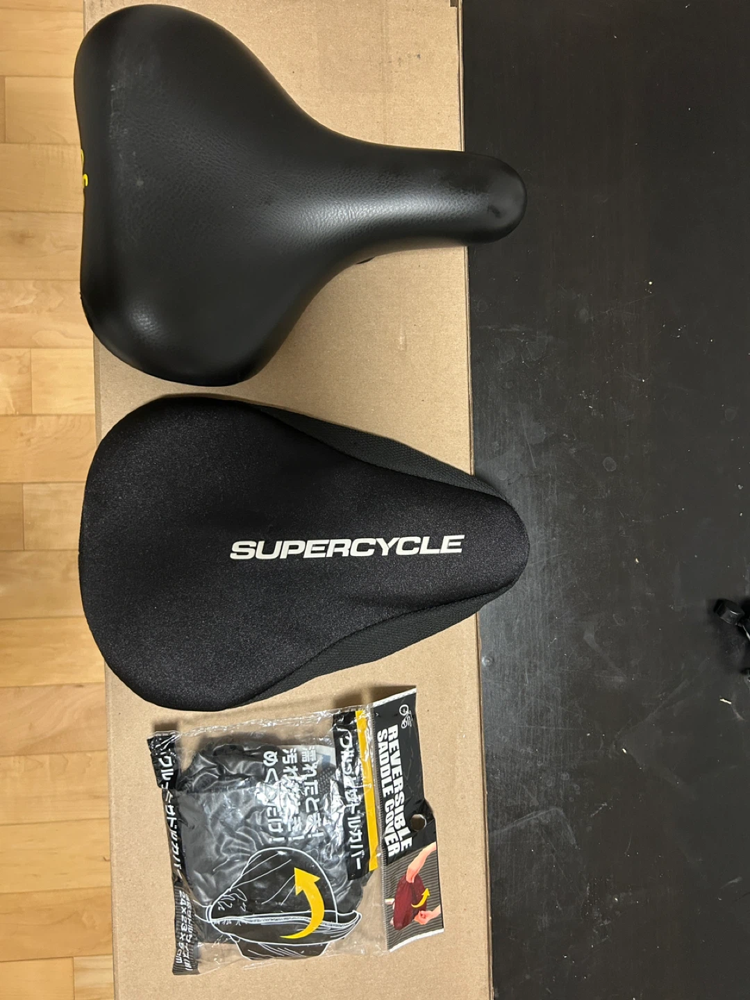 Bike Seat / Saddle with Supercycle Cover and a Rain Cover