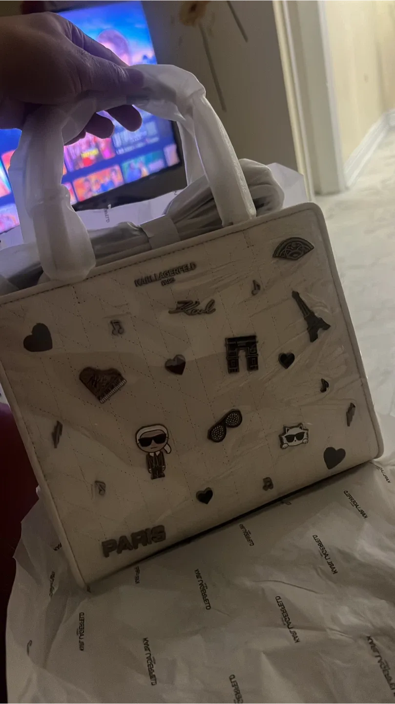 Karl Lagerfeld Maybelle Satchel White image indicator(6)