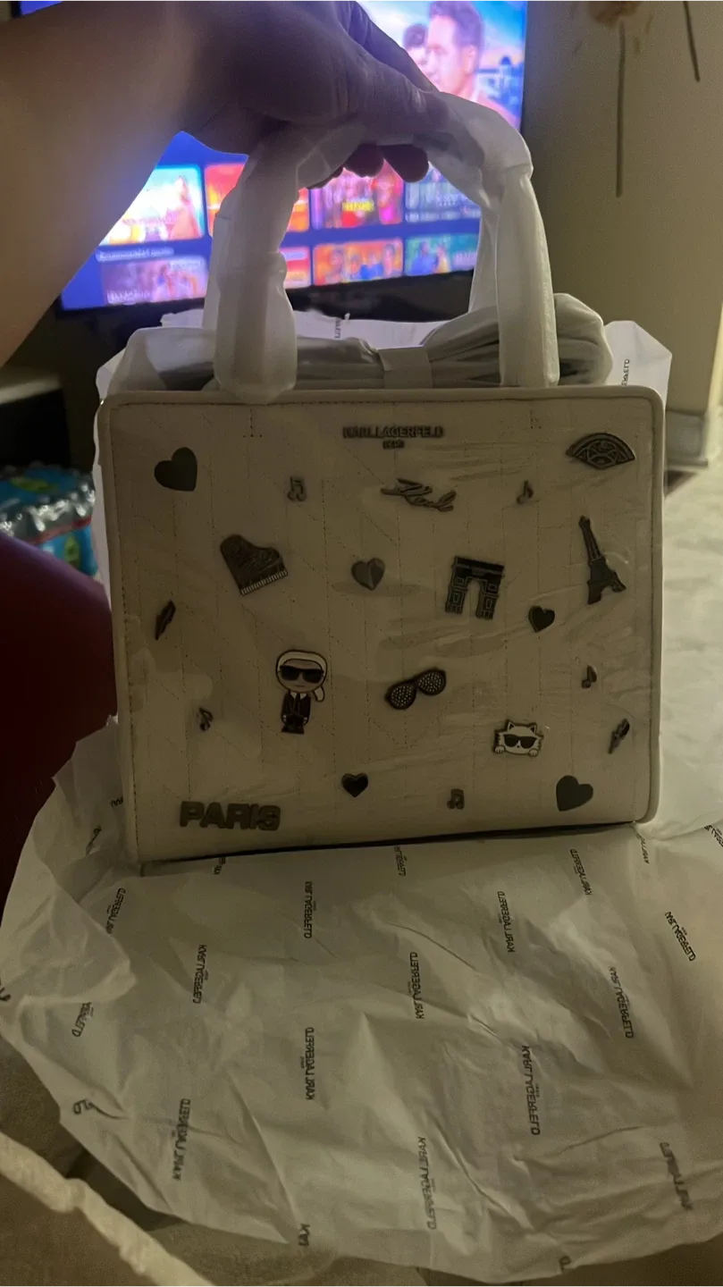 Karl Lagerfeld Maybelle Satchel White image indicator(7)