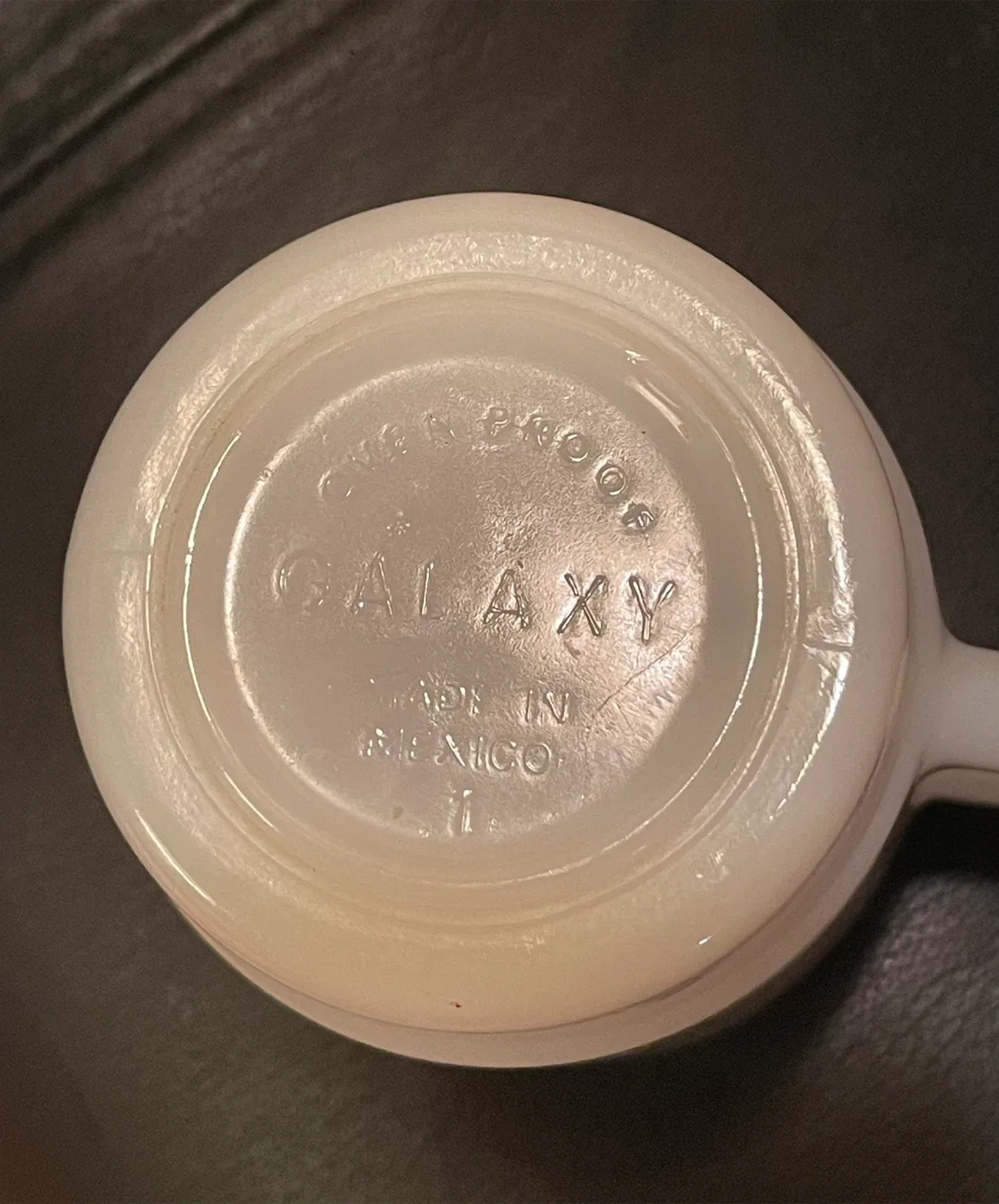 Vintage Galaxy Milk Glass Mug with Swan Design image indicator(3)