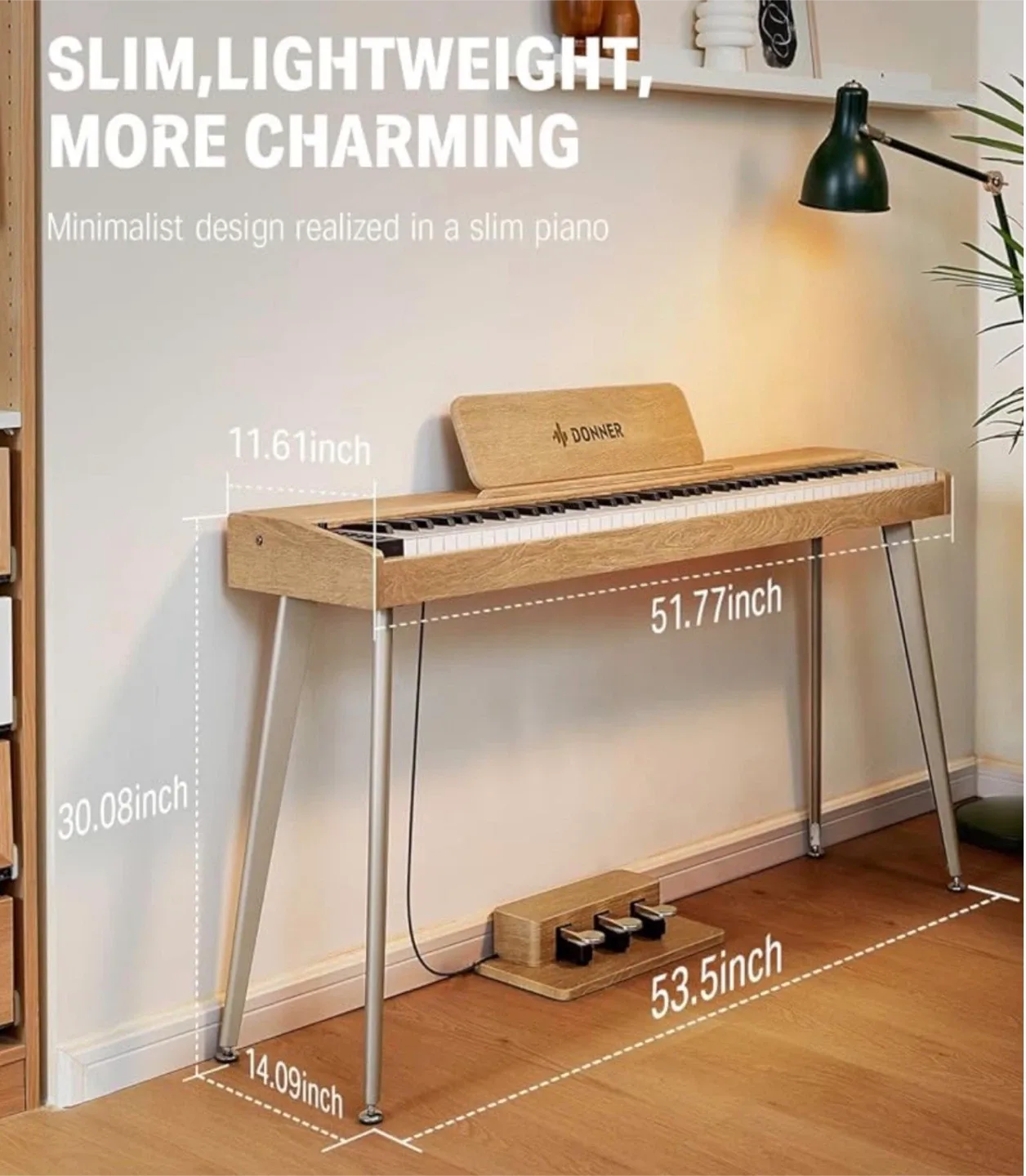 Donner 88 Key Digital Piano w/ Pedals image indicator(2)