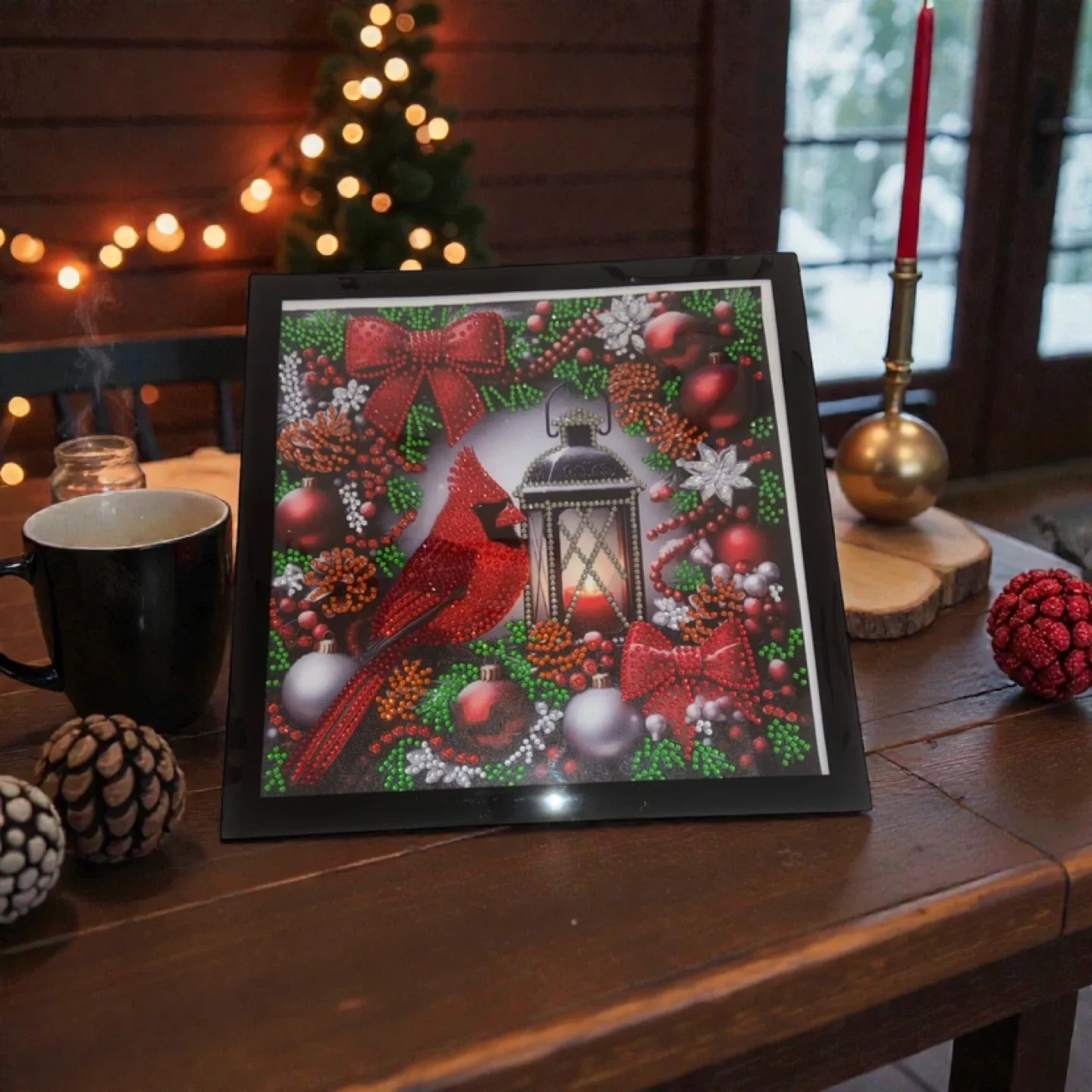 Cardinal Christmas Diamond Art Painting image indicator(2)