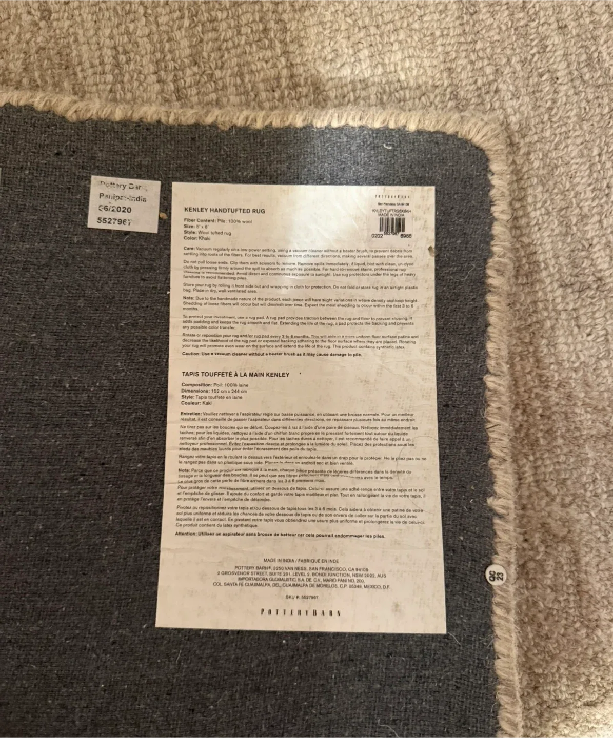 Pottery Barn Kenley Hand-Tufted Rug image indicator(2)