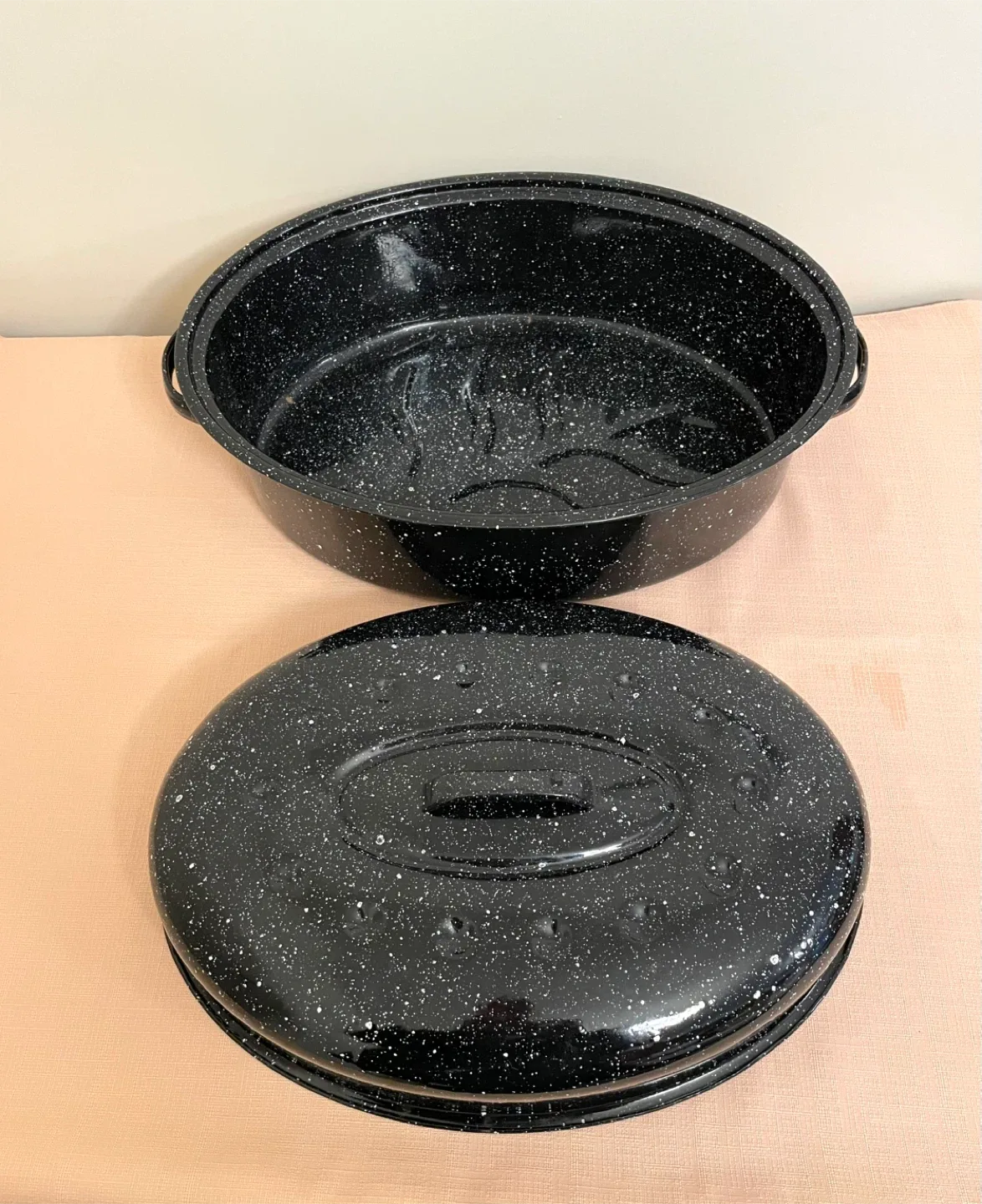 Speckled Black Roasting Pan with Lid image indicator(3)