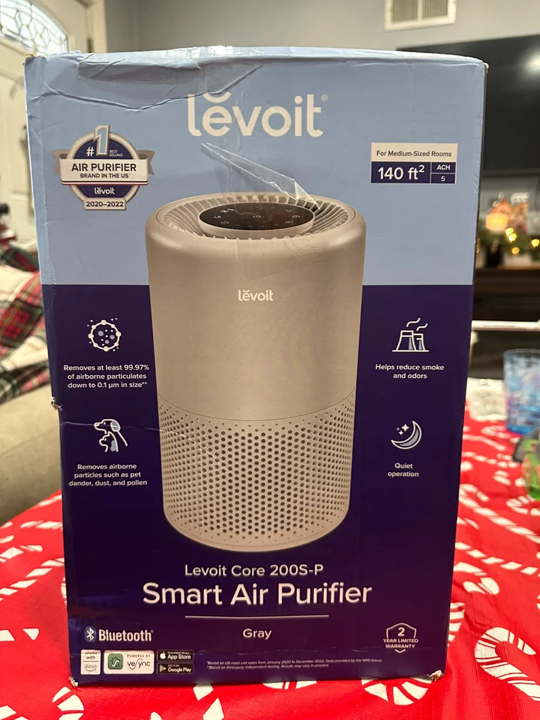 Levoit Core 200S-P Smart Air Purifier - Gray
