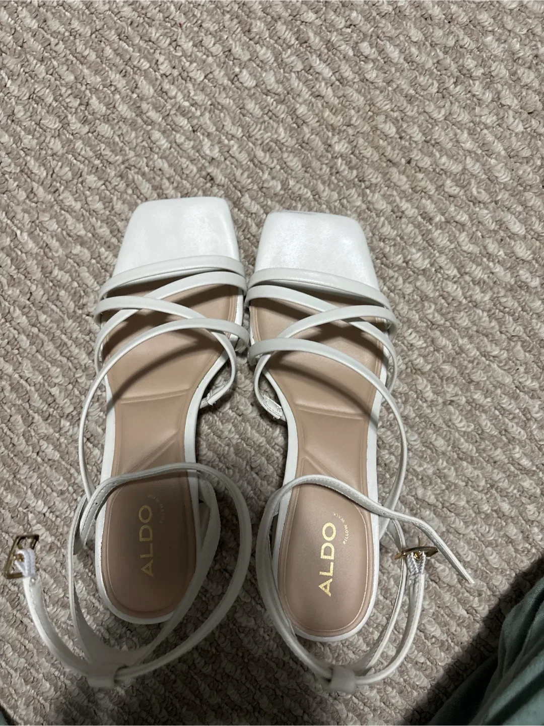 Aldo Esther-110 White Heels - Size 8
