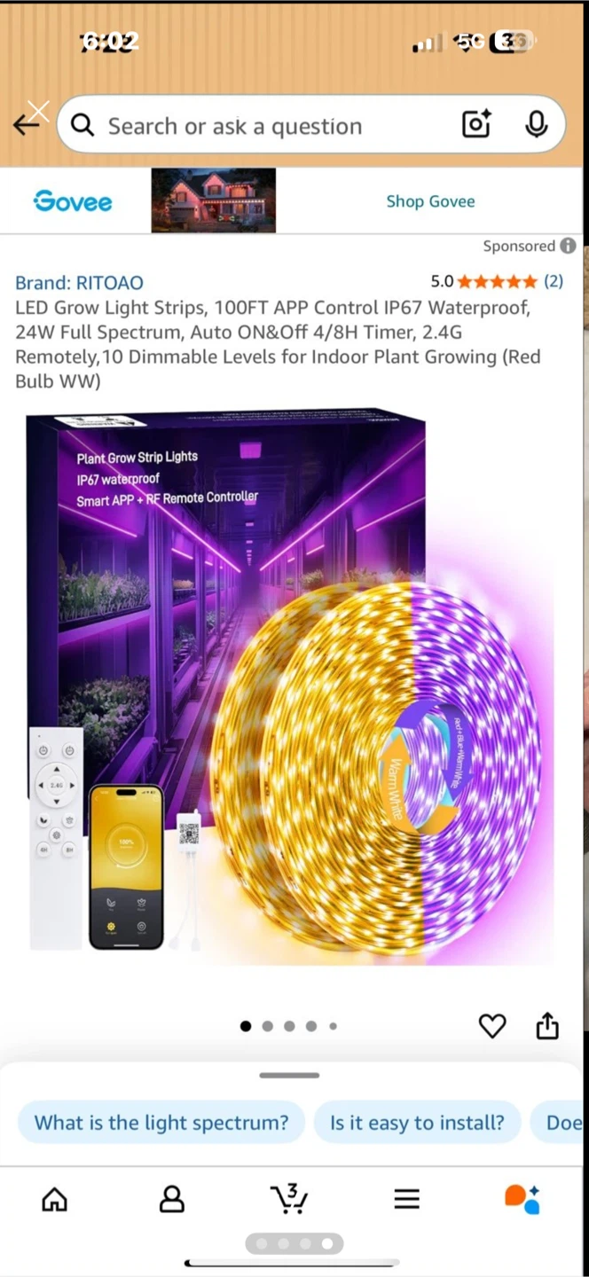 RITOAO LED Grow Light Strips - 100FT - photo 2