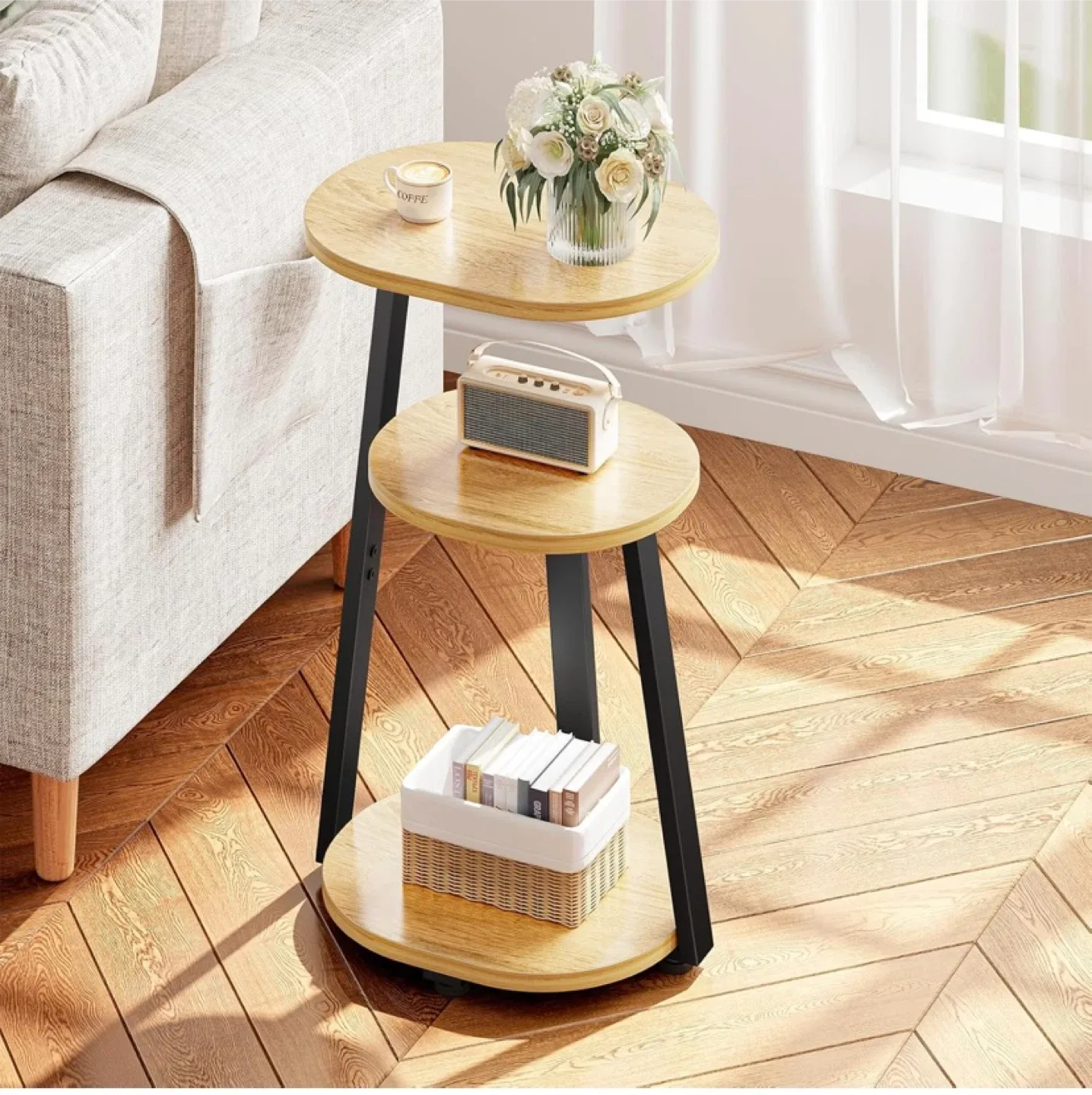 New 3 Tier Side Table End Table