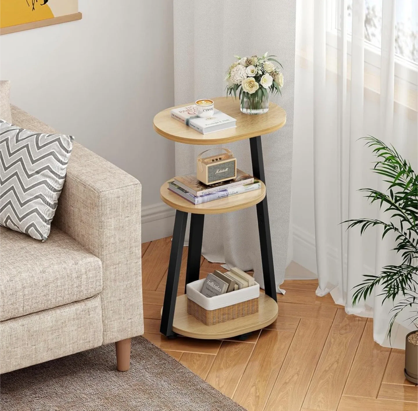 New 3 Tier Side Table End Table image indicator(4)