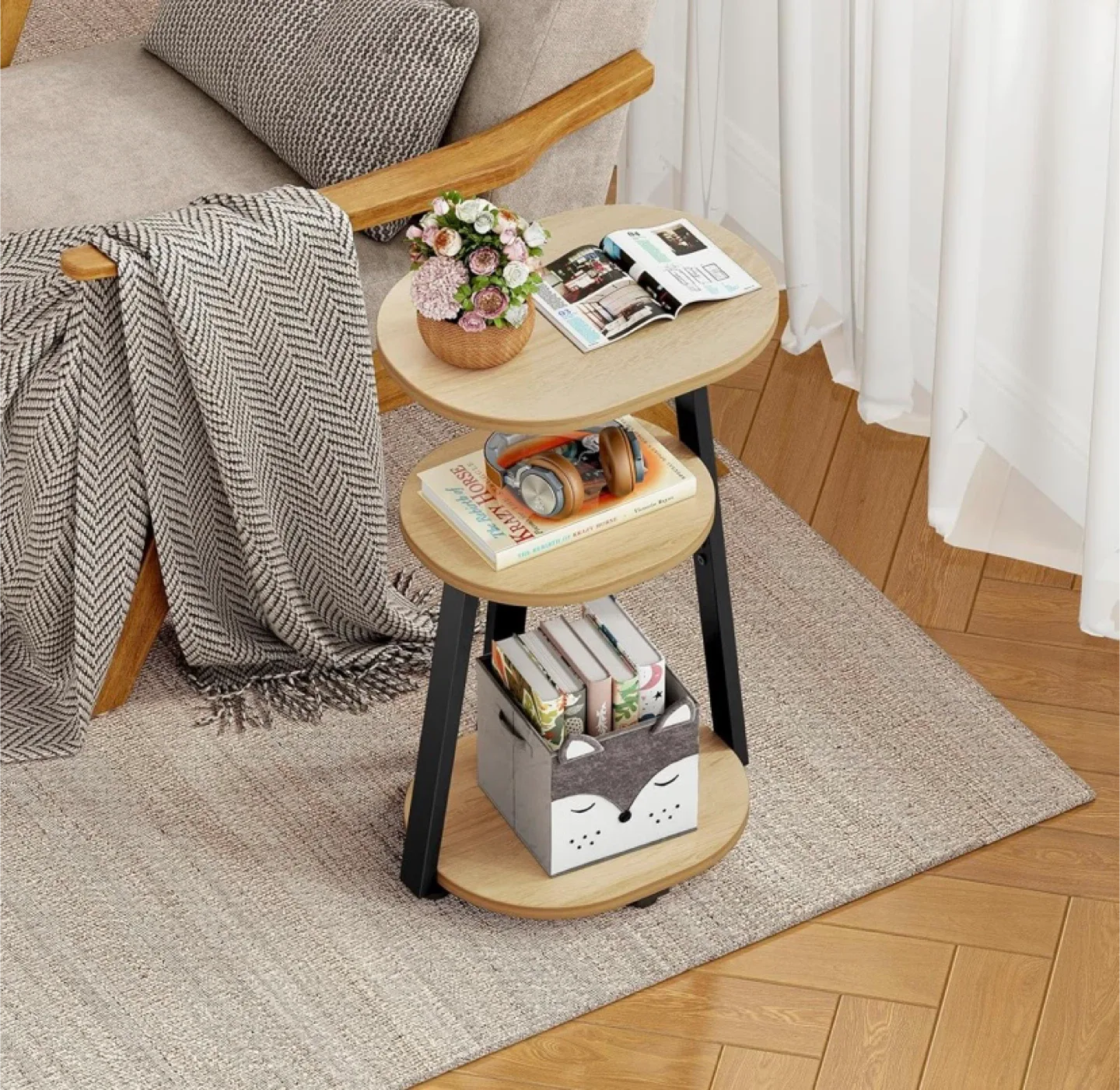 New 3 Tier Side Table End Table image indicator(3)