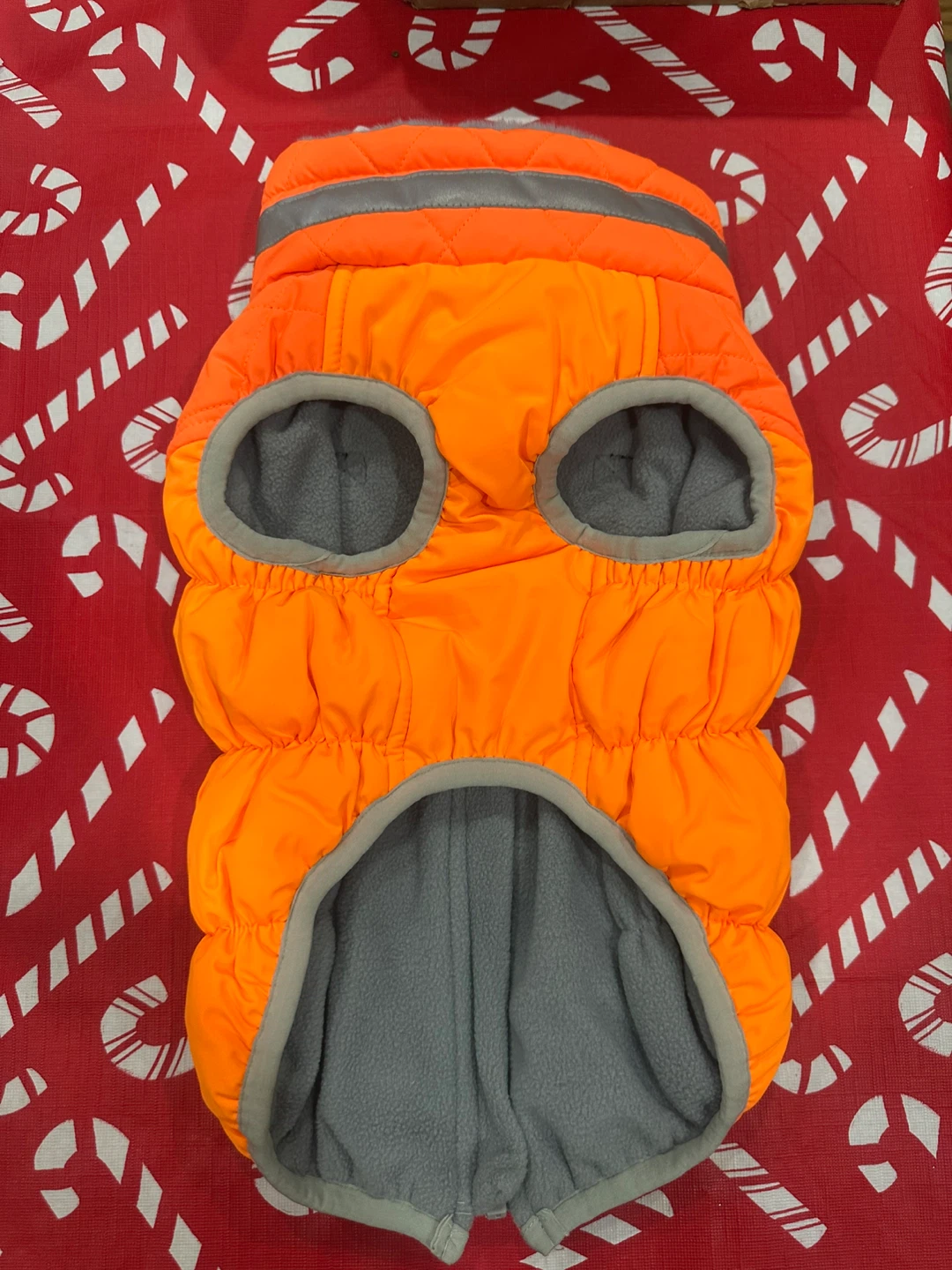Lelepet Orange Dog Puffer Vest - Size M - photo 2