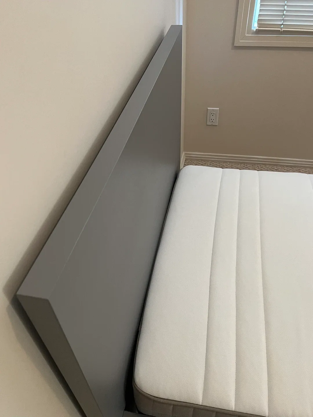IKEA Grey Single Bed Frame and Mattress image indicator(3)