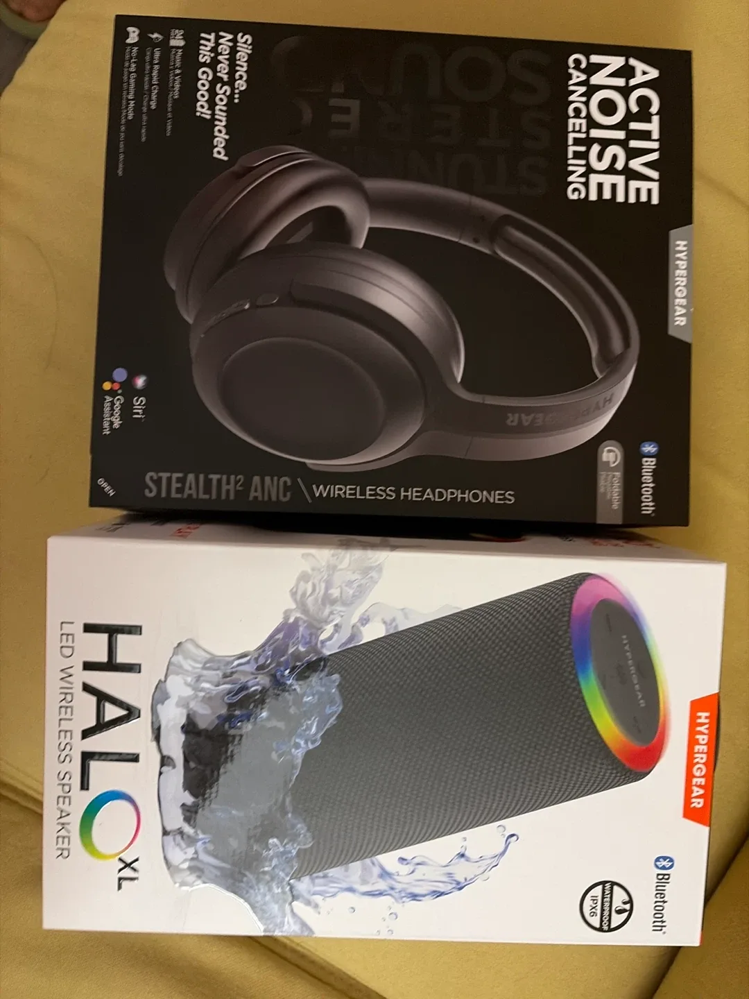 Hypergear Halo XL LED Wireless Speaker & Stealth2 ANC Headphones