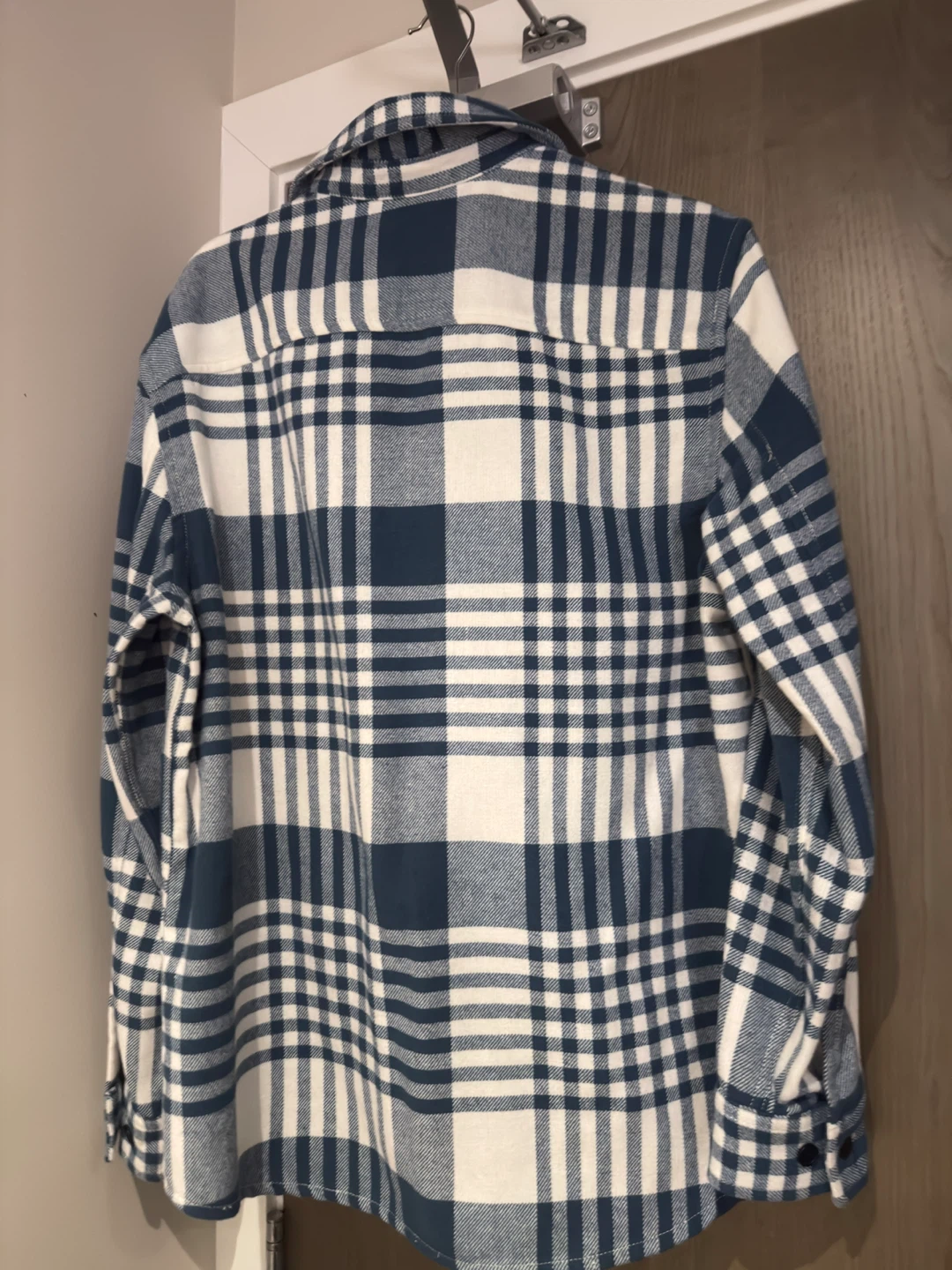 H&M Blue Plaid Flannel Shirt - Size M - photo 2