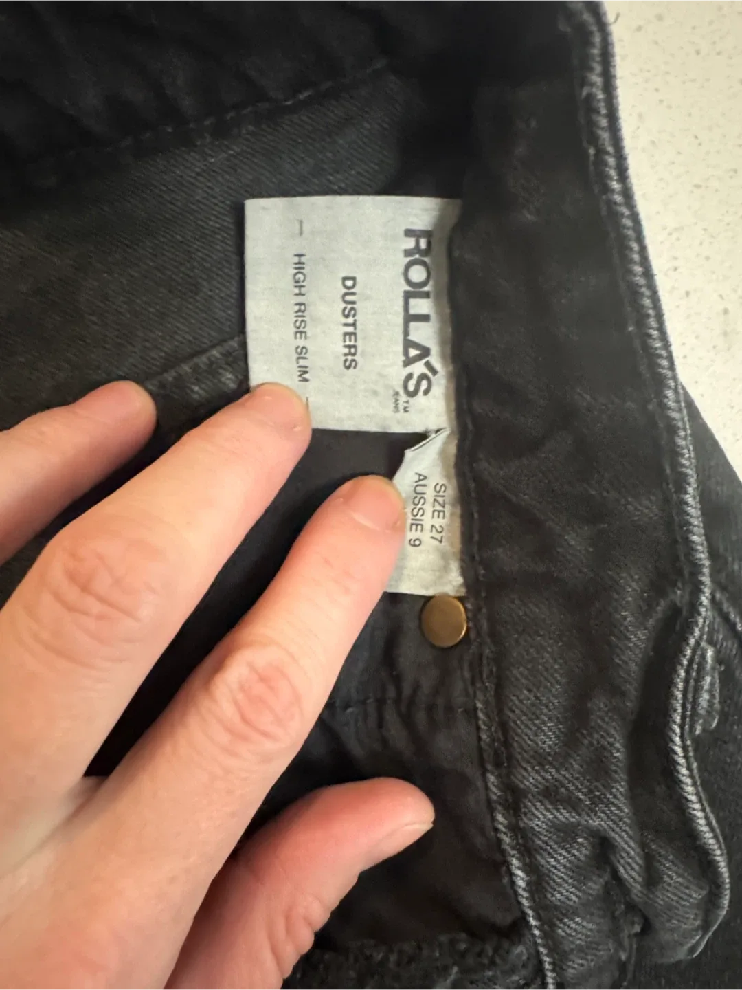 ROLLA'S “duster - high rise slim” Black Denim jeans image indicator(9)