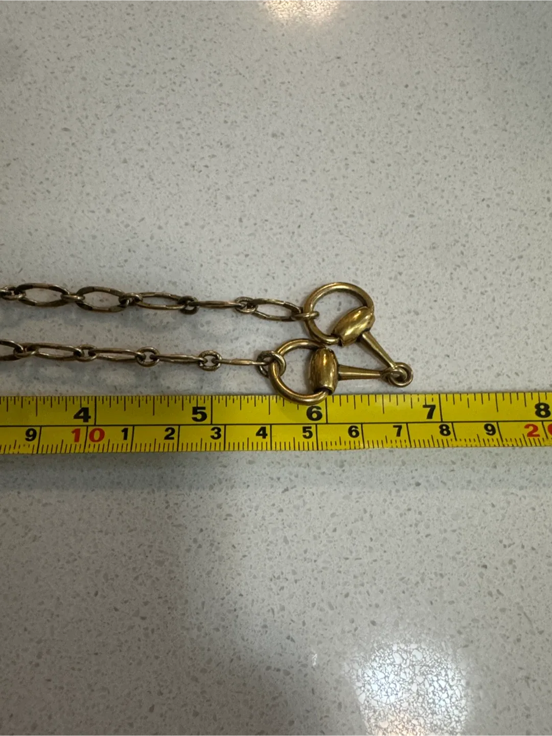 Horsebit gold Chain choker / necklace (as is scratches) image indicator(8)