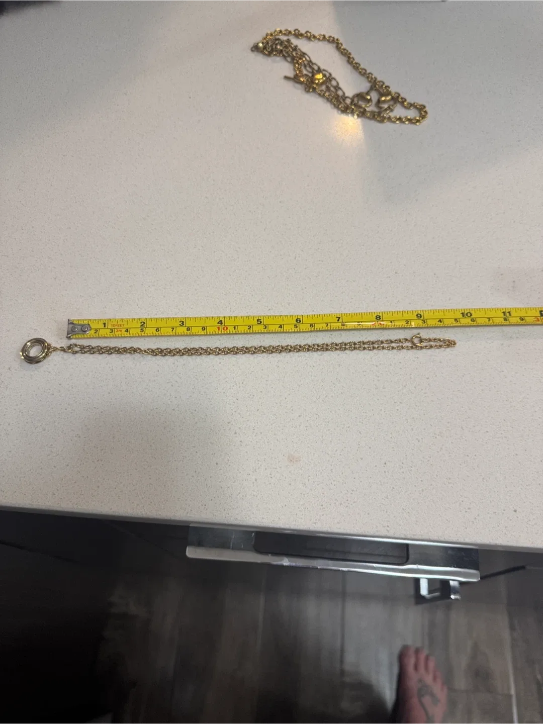 Fendi (upcyle) gold tone Circle Necklace chunky chain image indicator(9)