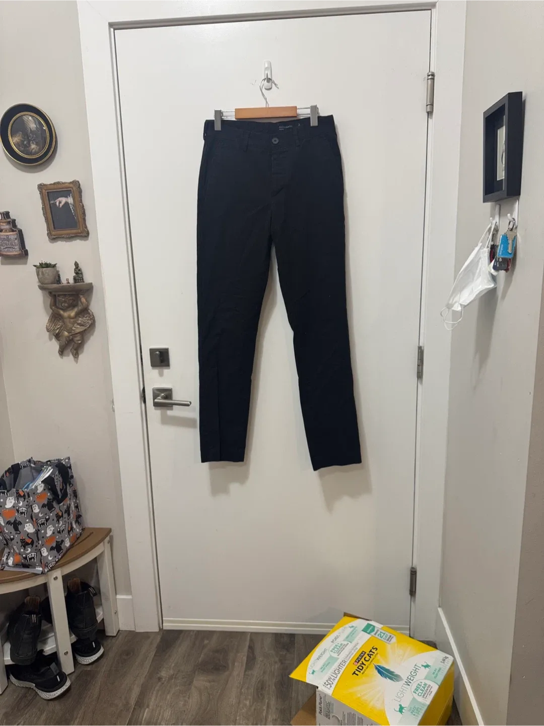 All Saints “pacifico chino” black cotton pants sz 30 image indicator(3)