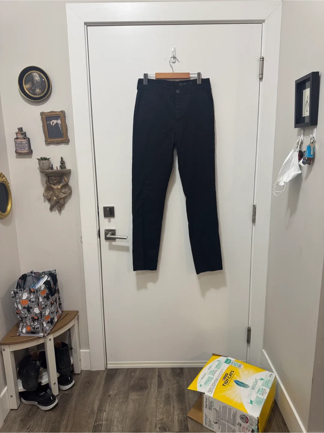 All Saints “pacifico chino” black cotton pants sz 30 image indicator(2)