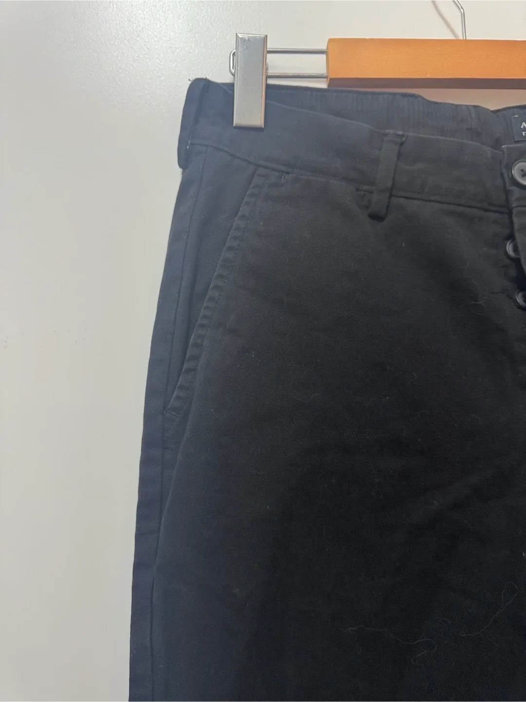 All Saints “pacifico chino” black cotton pants sz 30 image indicator(6)