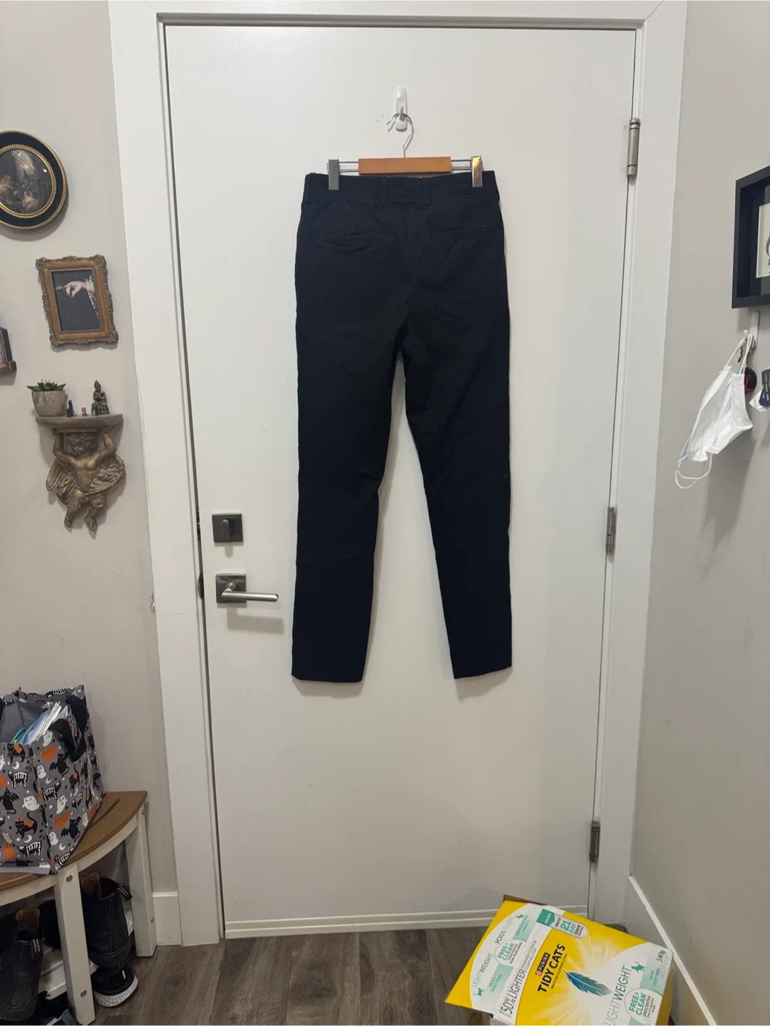 All Saints “pacifico chino” black cotton pants sz 30 image indicator(7)