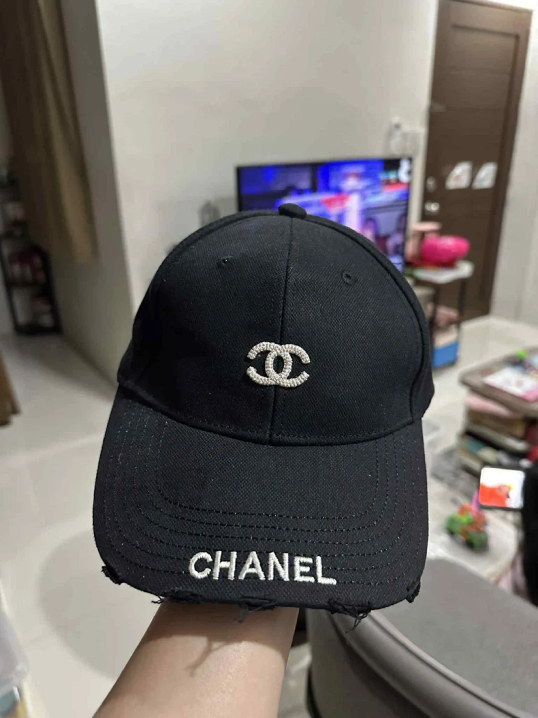 Chanel Black Baseball Cap