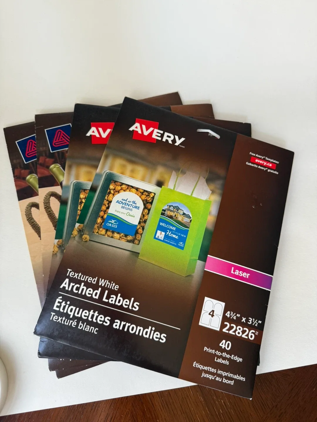 BNIB Textured White Arch Labels - Avery 22826