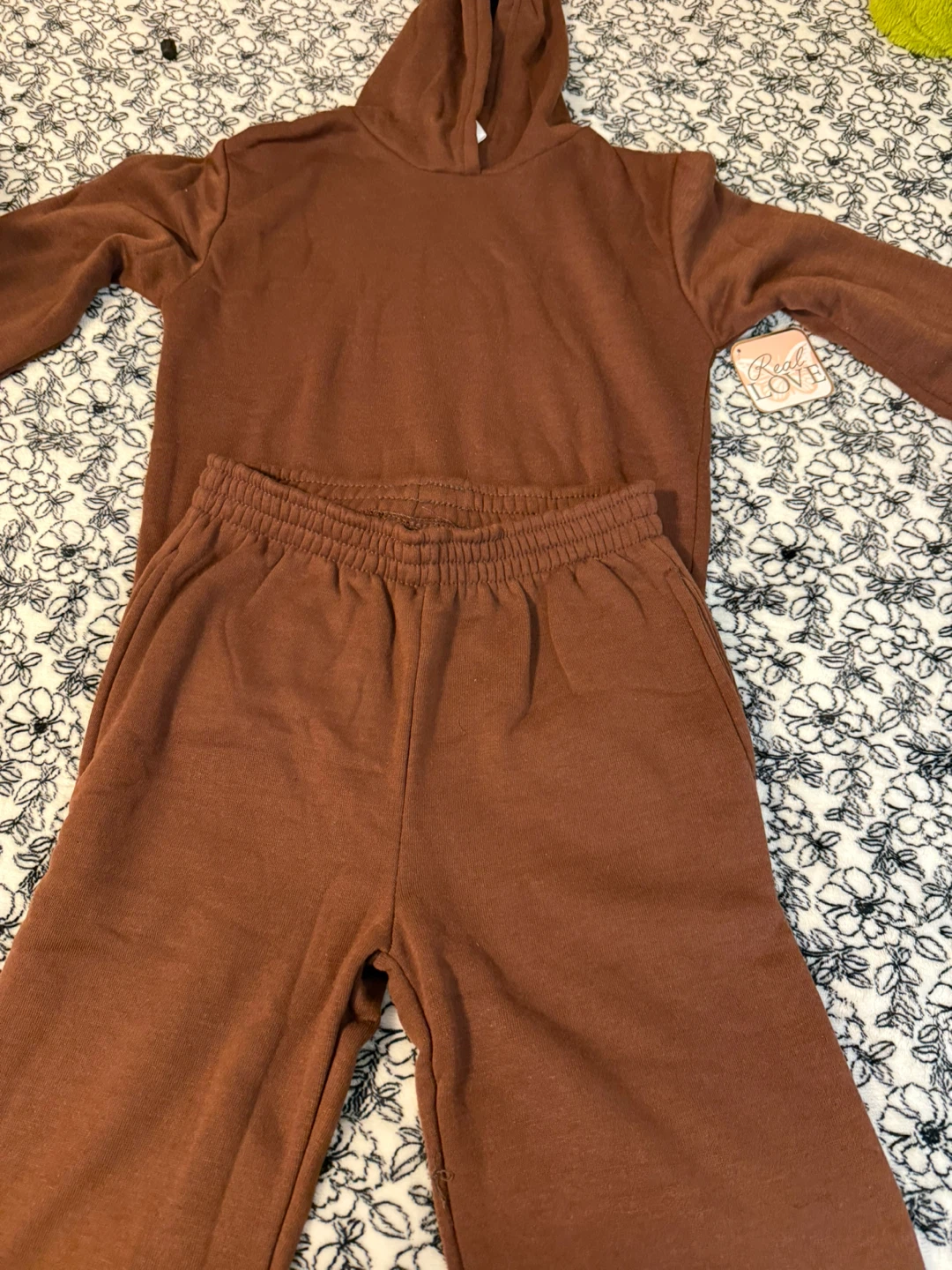 Real Love Brown Hoodie & Pants Set - Size 14/16 - photo 2