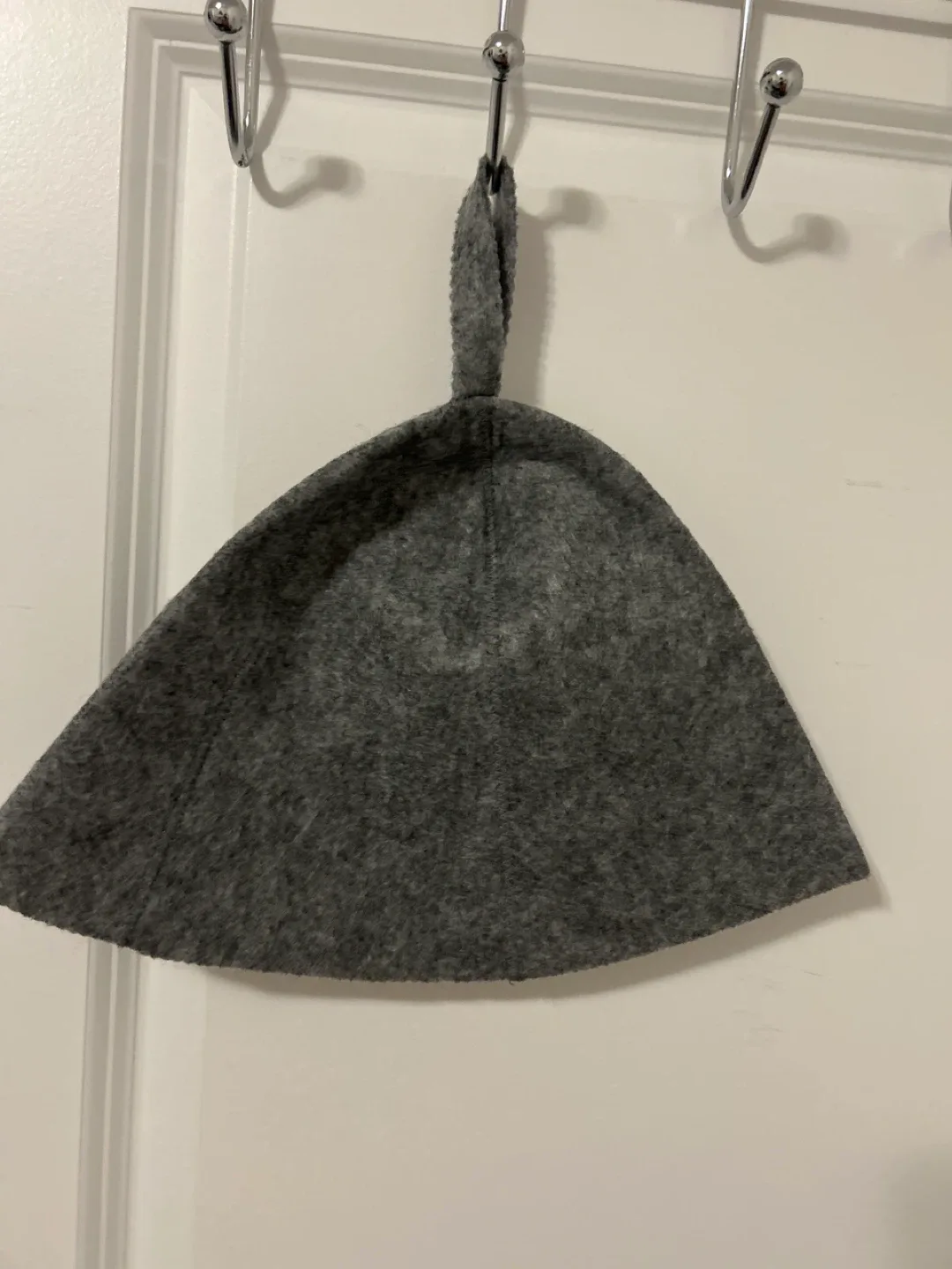 Grey Wool Sauna Hat