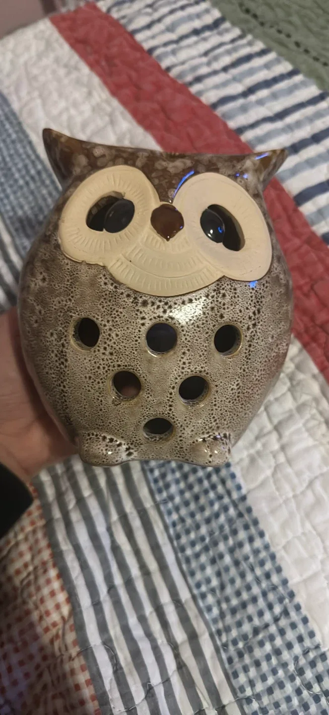 Ceramic Owl Candle Holder