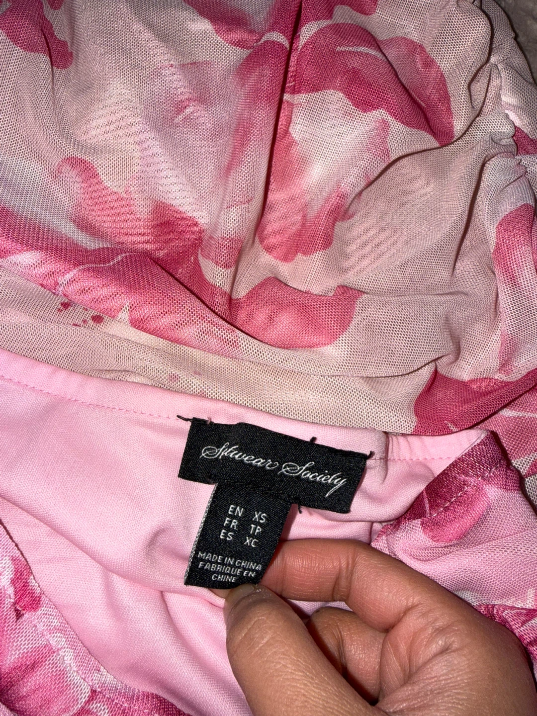 Streetwear Society Pink Floral Dress Size XS - photo 5