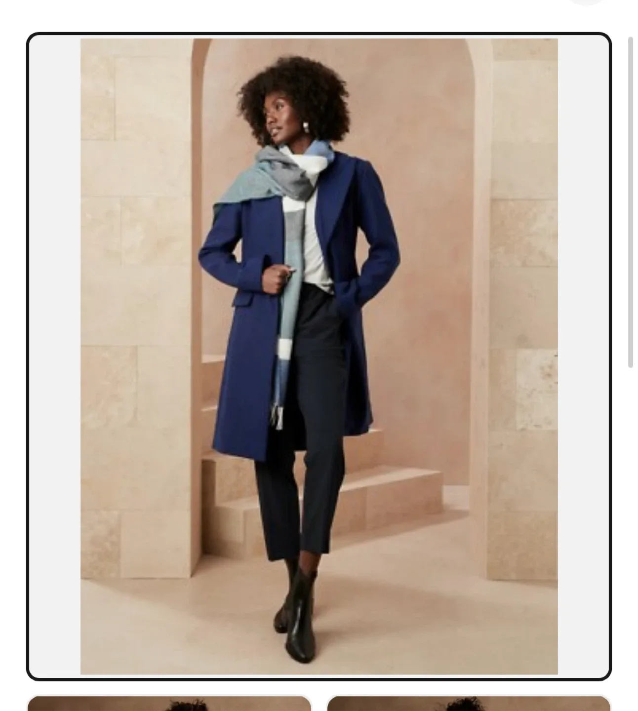 Banana Republic blue “db state” Coat - sz xs NWT