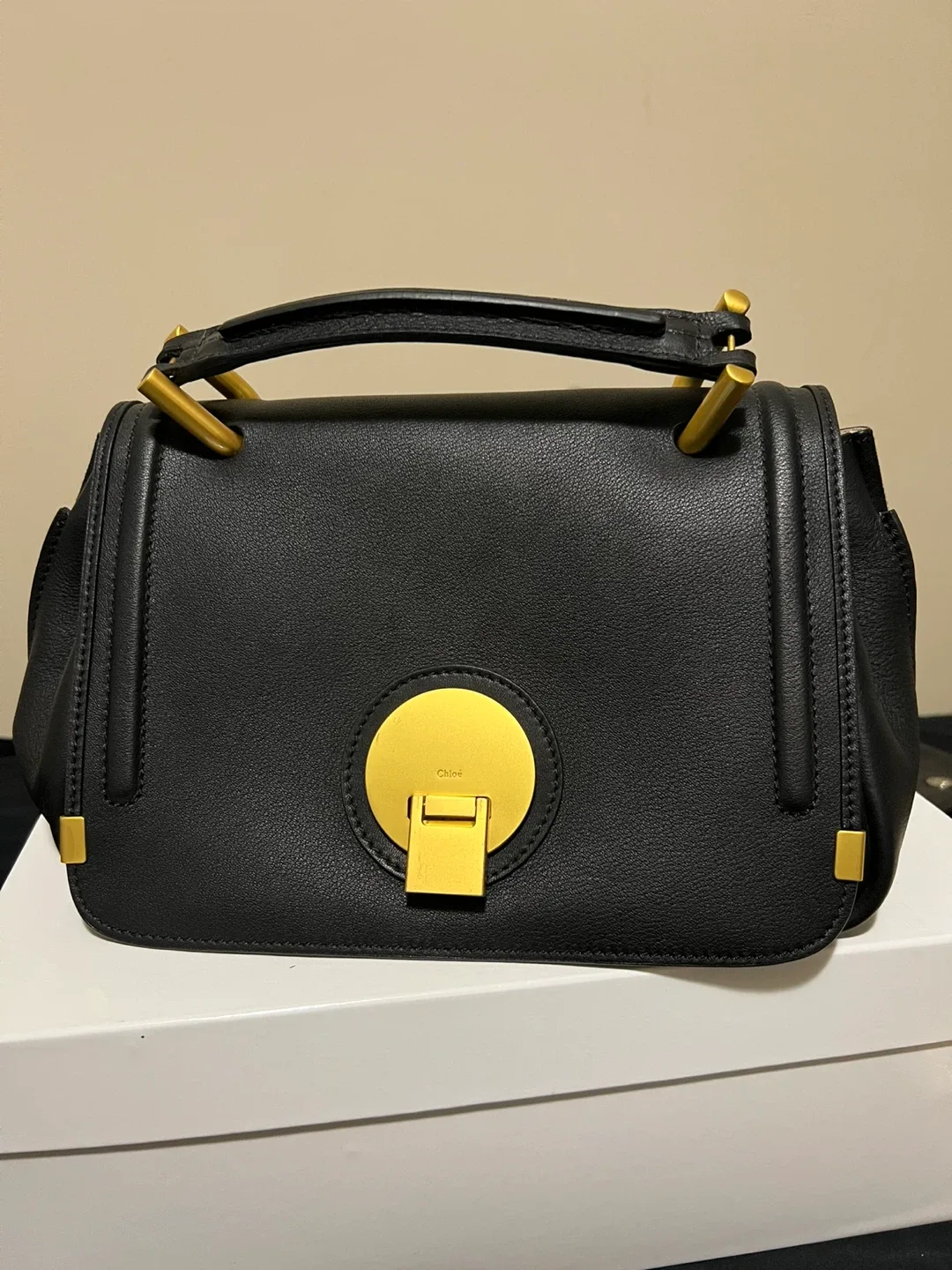 Black Leather Shoulder Bag